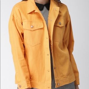 Mustard yellow denim jacket